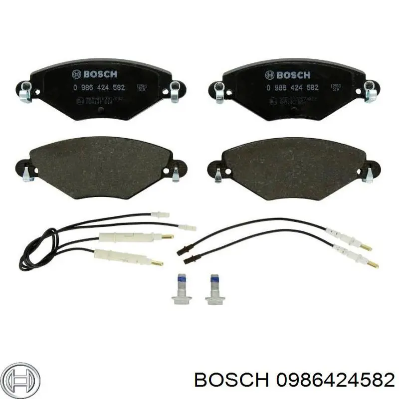 Передние тормозные колодки 0986424582 Bosch