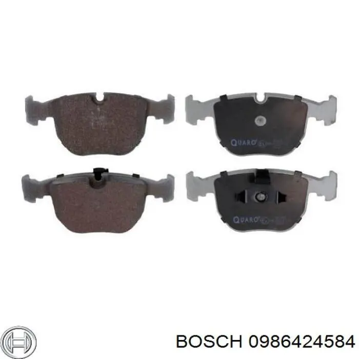 0986424584 Bosch колодки тормозные передние дисковые