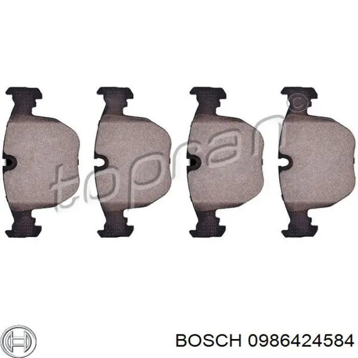 Тормозные колодки Bosch 0986424584