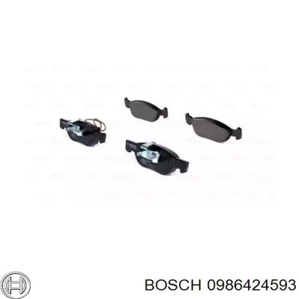 0 986 424 593 Bosch колодки тормозные передние дисковые