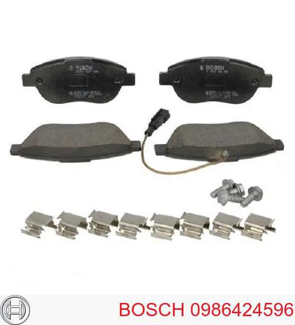 0986424596 Bosch колодки тормозные передние дисковые