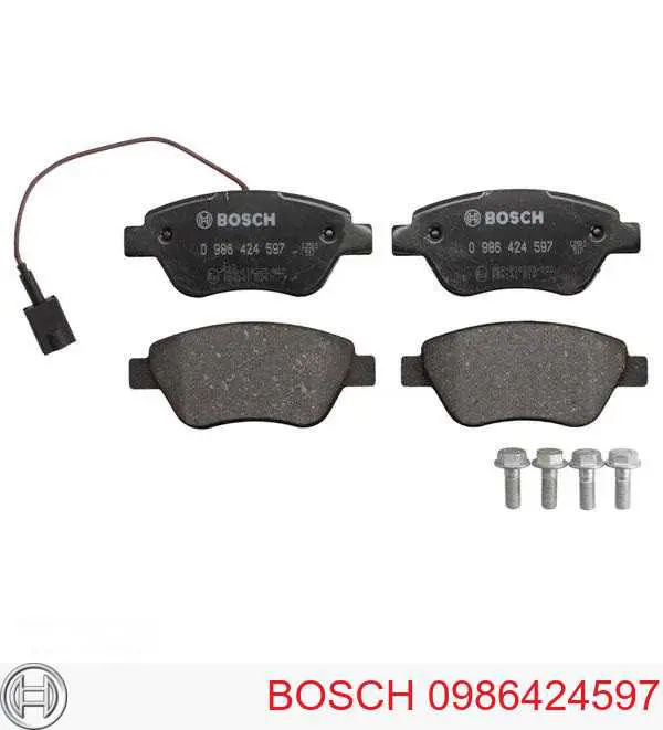 0986424597 Bosch колодки тормозные передние дисковые