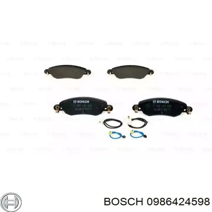 Передние тормозные колодки 0986424598 Bosch