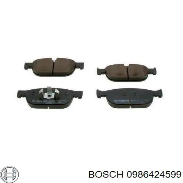 0986424599 Bosch sapatas do freio dianteiras de disco