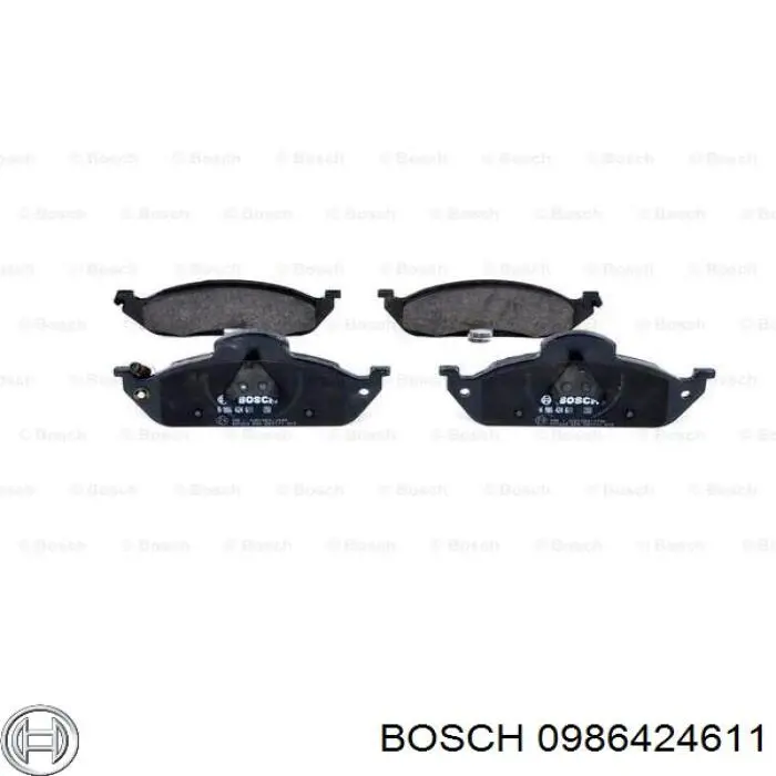 Pastillas de freno delanteras 0986424611 Bosch