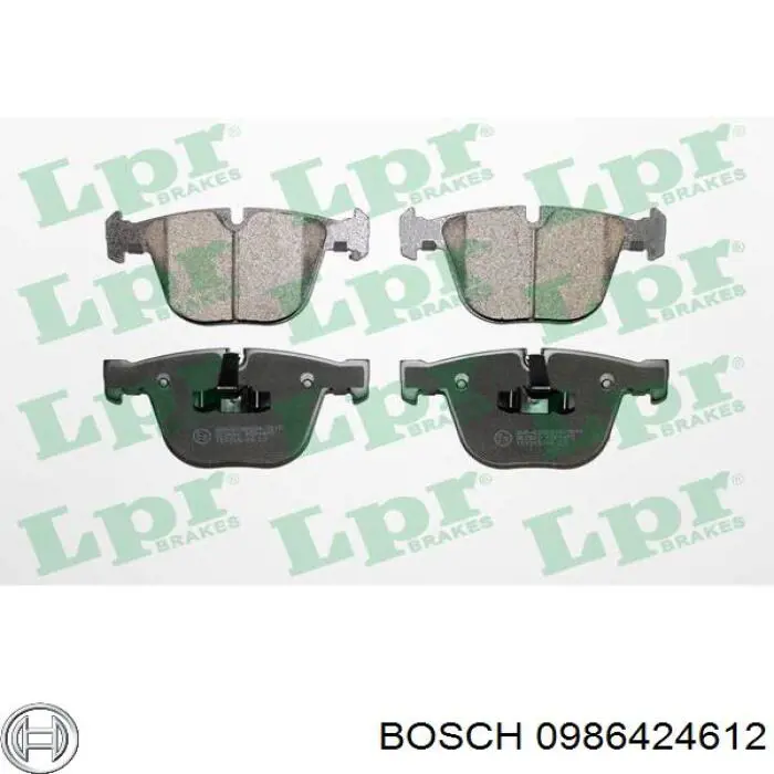 Задние тормозные колодки 0986424612 Bosch