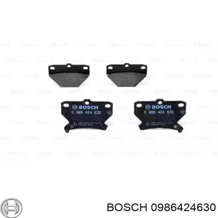 Колодки тормозные задние дисковые Bosch 0986424630
