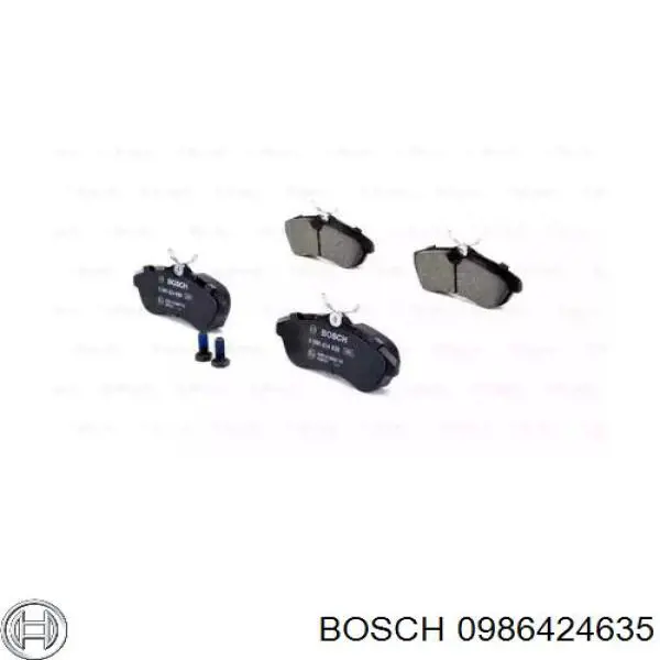 Передние тормозные колодки 0986424635 Bosch