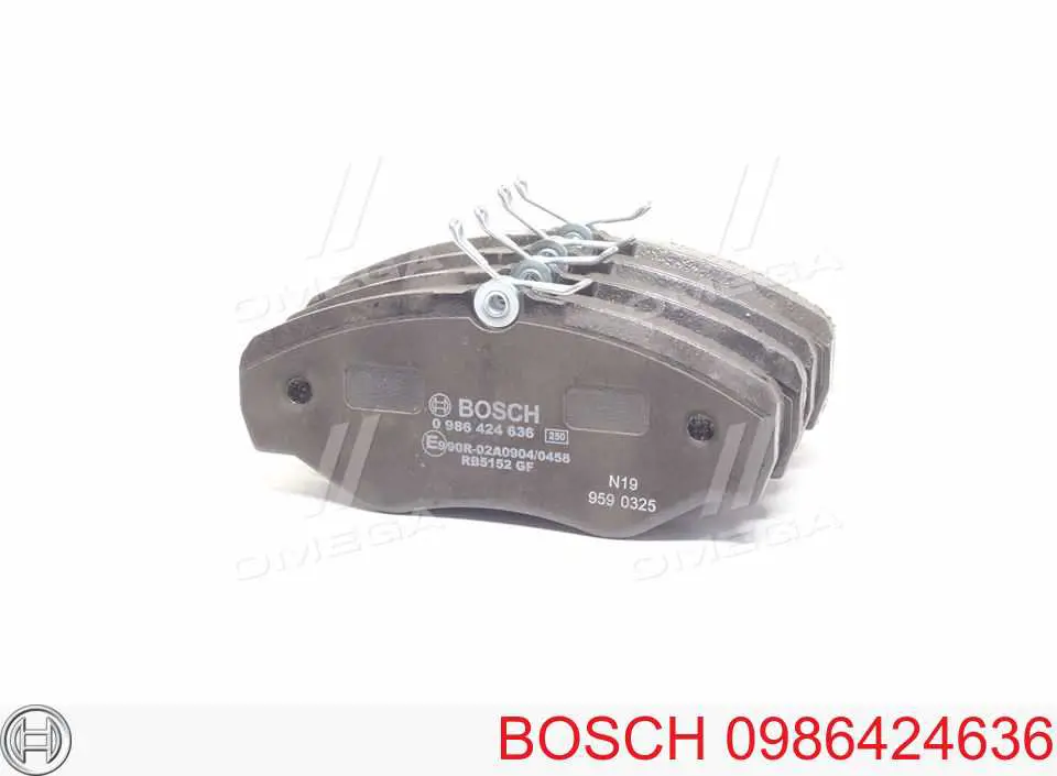 0986424636 Bosch колодки тормозные передние дисковые