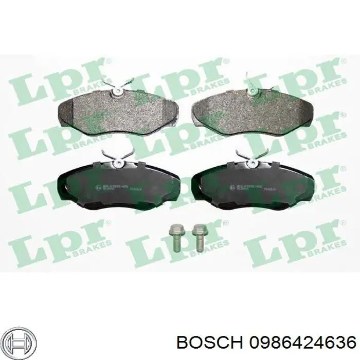 0986424636 Bosch Колодки передние