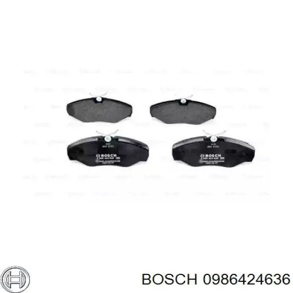 Купить 0986424636 Bosch Колодки тормозные