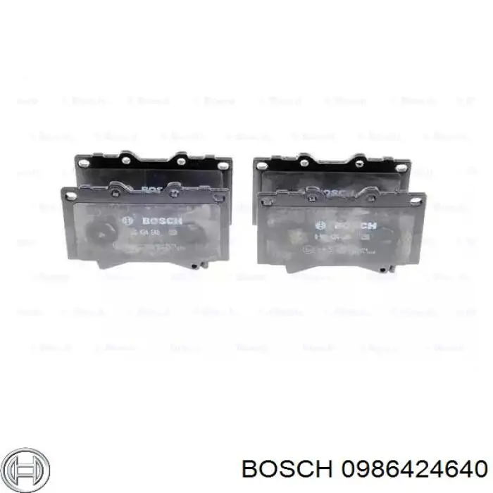 Передние тормозные колодки 0986424640 Bosch