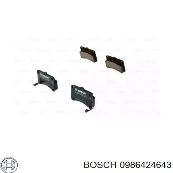 Передние тормозные колодки 0986424643 Bosch