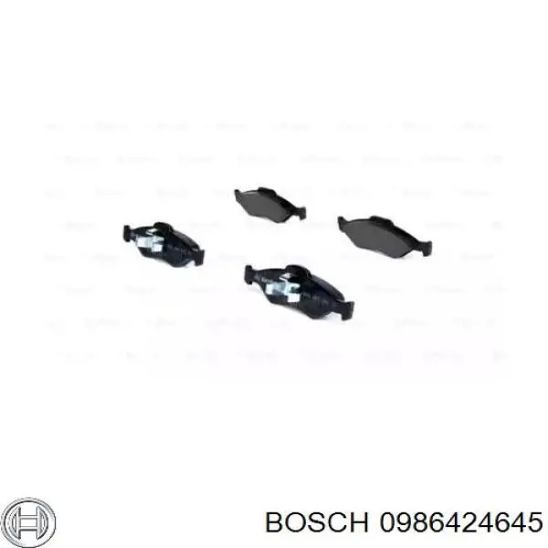0986424645 Bosch колодки тормозные передние дисковые