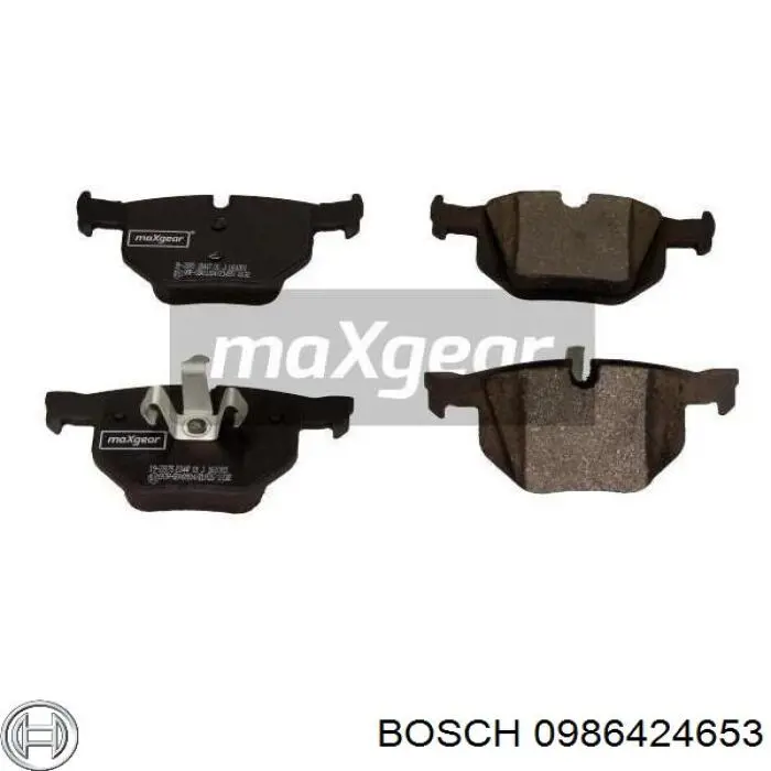 Задние тормозные колодки 0986424653 Bosch