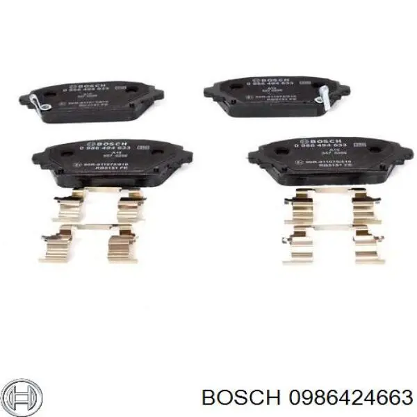 Передние тормозные колодки 0986424663 Bosch