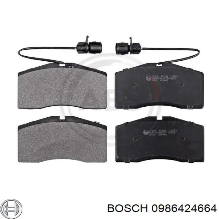 Передние тормозные колодки 0986424664 Bosch