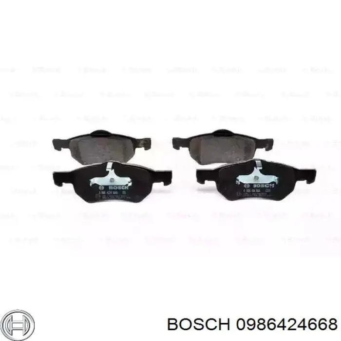 Передние тормозные колодки 0986424668 Bosch