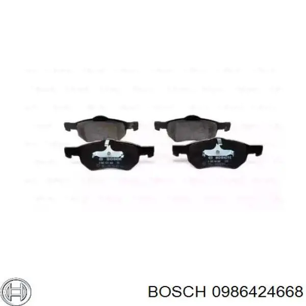 Pastillas de freno delanteras 0986424668 Bosch