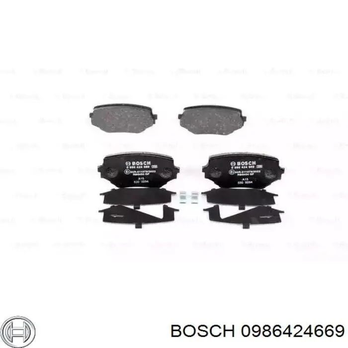 0986424669 Bosch колодки тормозные передние дисковые