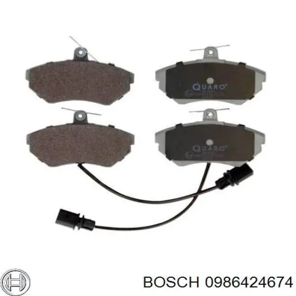 0986424674 Bosch колодки тормозные передние дисковые