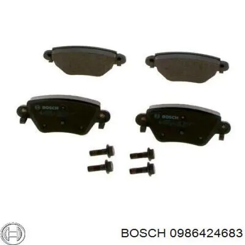 0986424683 Bosch колодки тормозные задние дисковые
