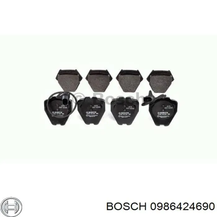 Колодки тормозные передние дисковые Bosch 0986424690