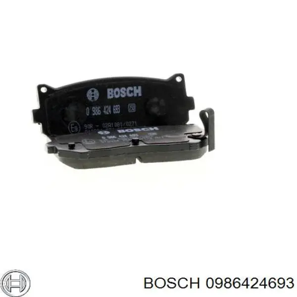 Купить 0986424693 Bosch Колодки тормозные задние, дисковые