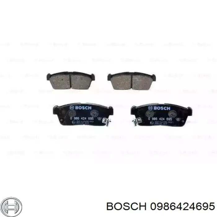 0 986 424 695 Bosch колодки тормозные передние дисковые