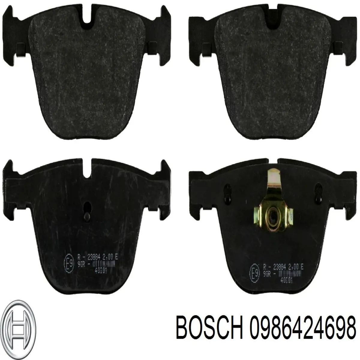 0986424698 Bosch колодки тормозные задние дисковые