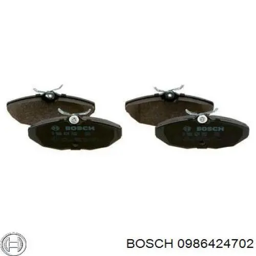0 986 424 702 Bosch колодки тормозные задние дисковые