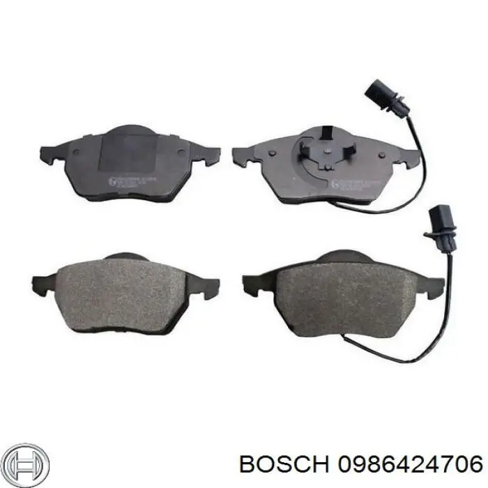 Передние тормозные колодки 0986424706 Bosch