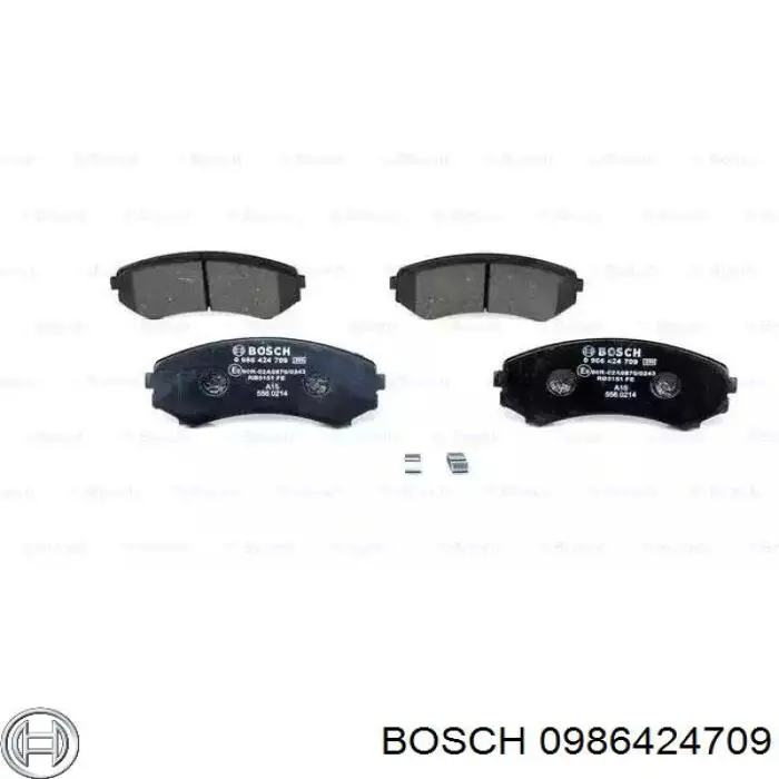 Колодки гальмівні передні, дискові 0986424709 Bosch