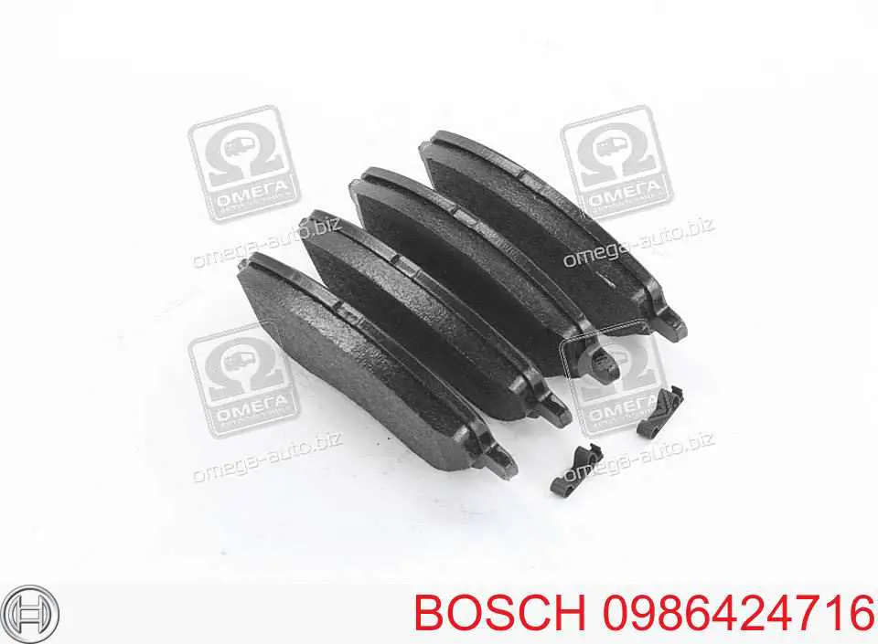 0986424716 Bosch колодки тормозные передние дисковые