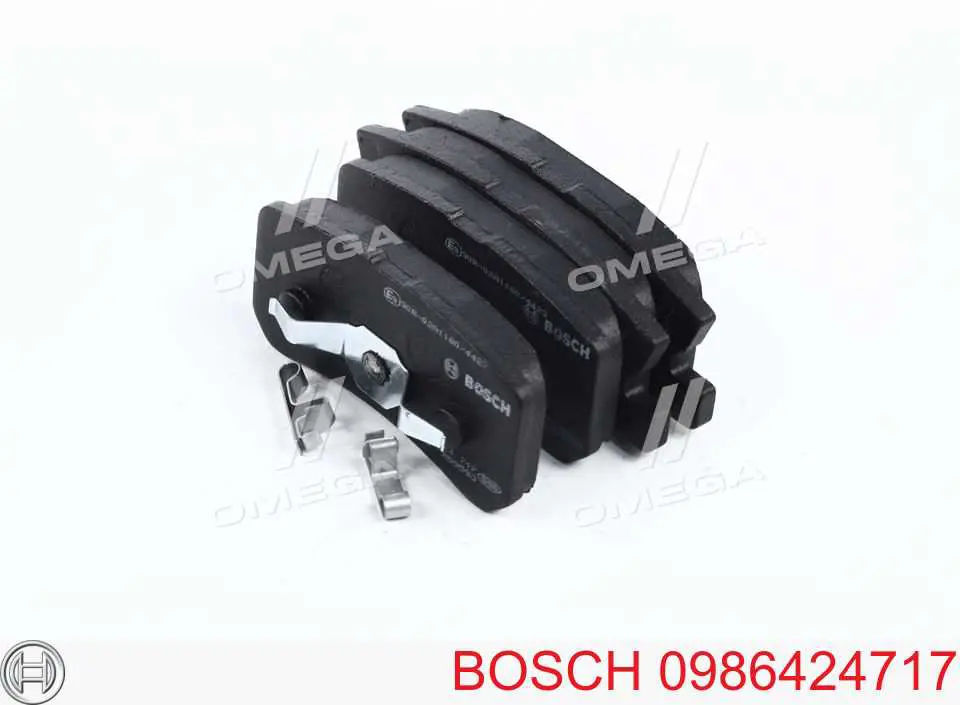 Колодки тормозные задние дисковые Bosch 0986424717