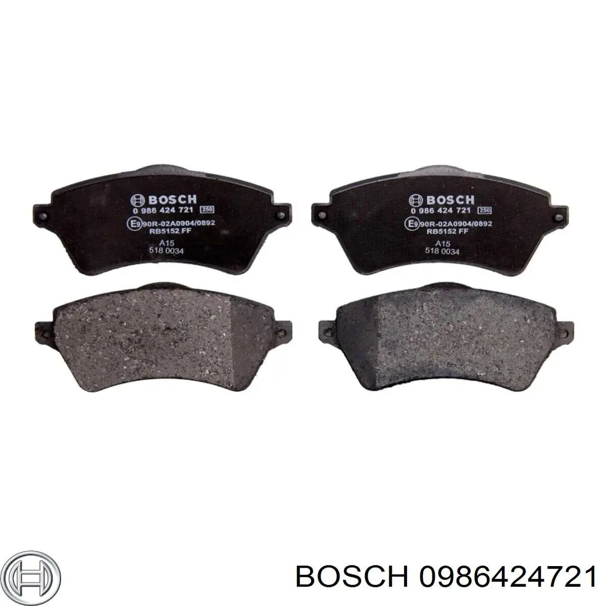 0 986 424 721 Bosch колодки тормозные передние дисковые
