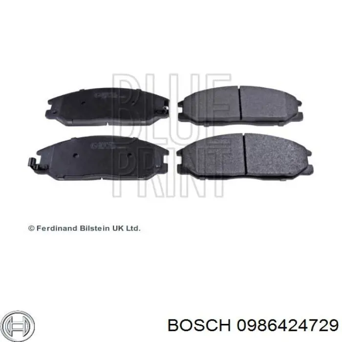 Купить 0986424729 Bosch Колодки тормозные