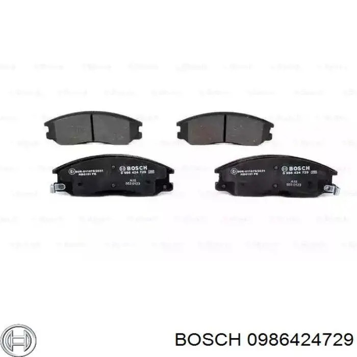Передние тормозные колодки 0986424729 Bosch