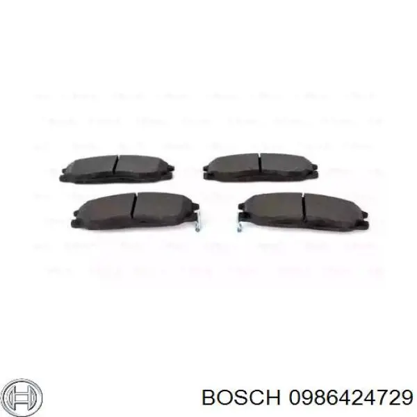 Передние тормозные колодки 0986424729 Bosch