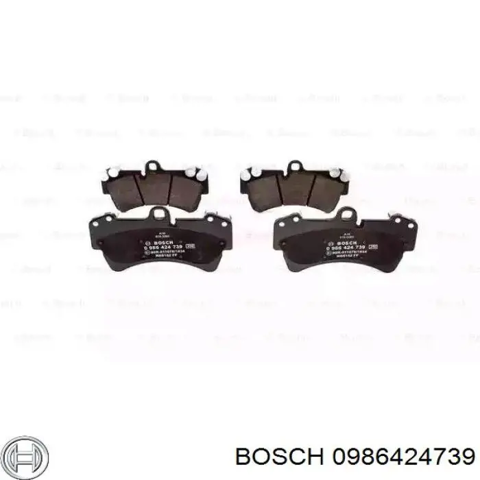 Колодки тормозные передние дисковые BOSCH 0986424739