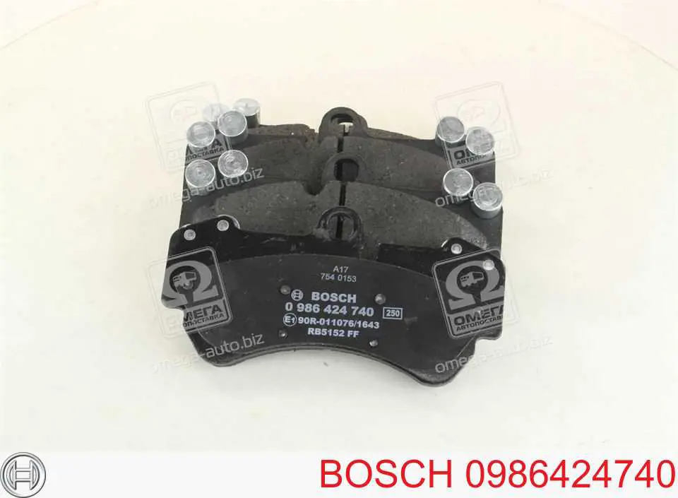 Передние тормозные колодки 0986424740 Bosch