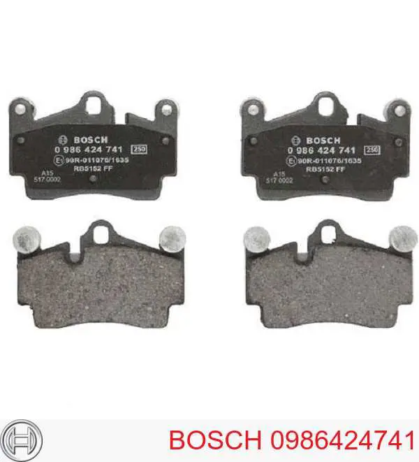 0986424741 Bosch задние тормозные колодки