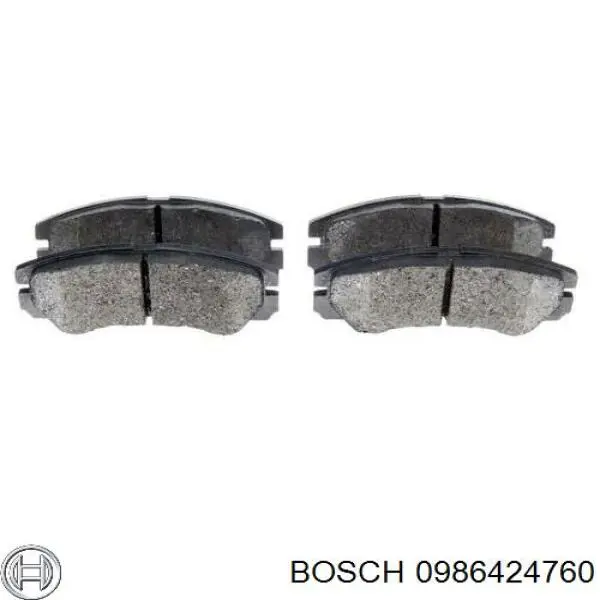 Передние тормозные колодки 0986424760 Bosch