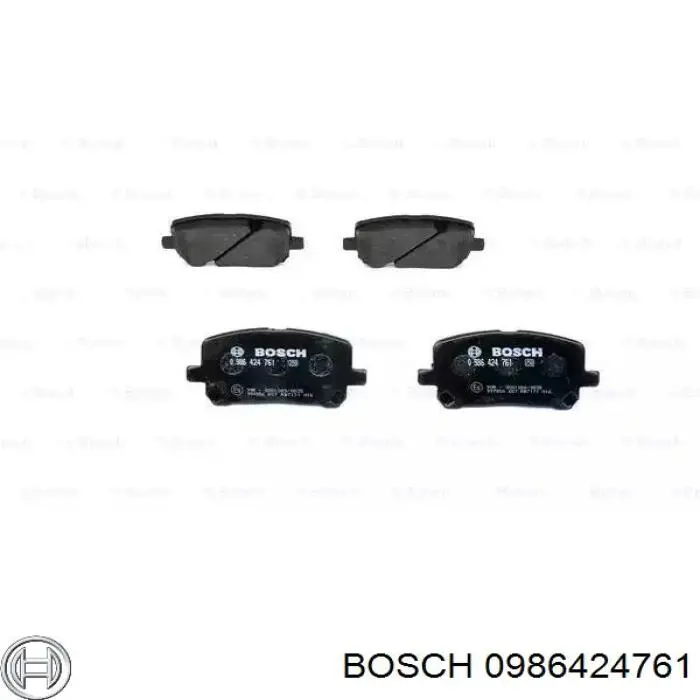 Передние тормозные колодки 0986424761 Bosch