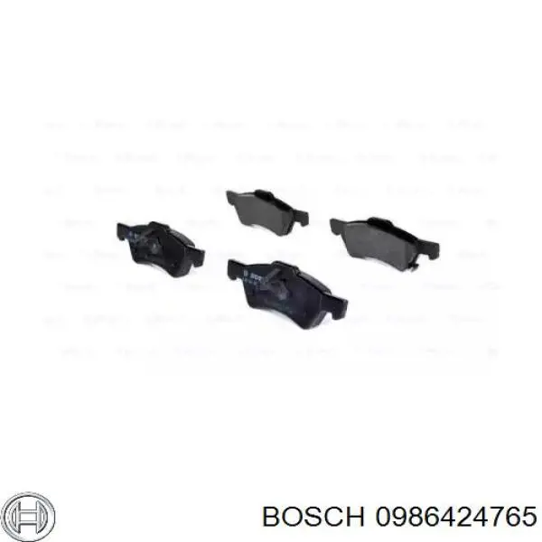 Передние тормозные колодки 0986424765 Bosch