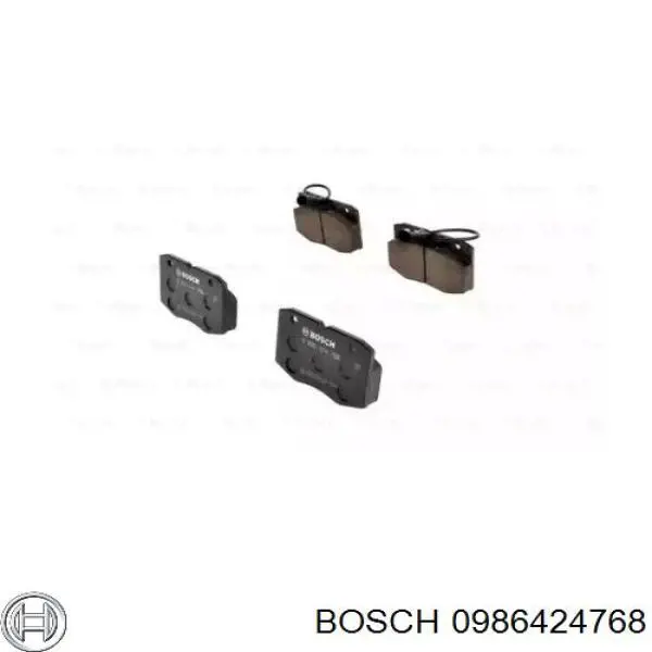 Передние тормозные колодки 0986424768 Bosch