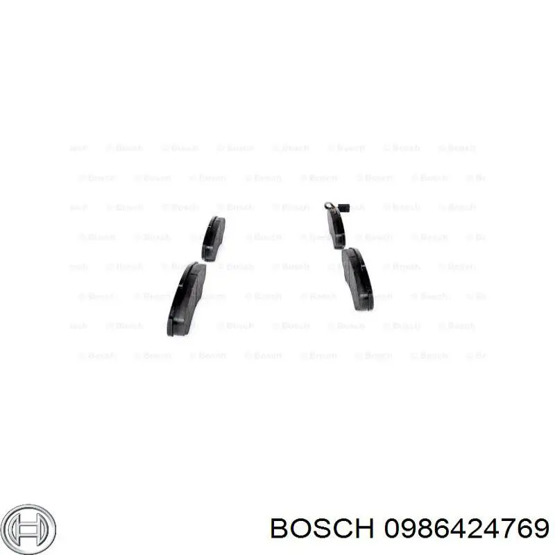 Колодки гальмівні передні, дискові 0986424769 Bosch