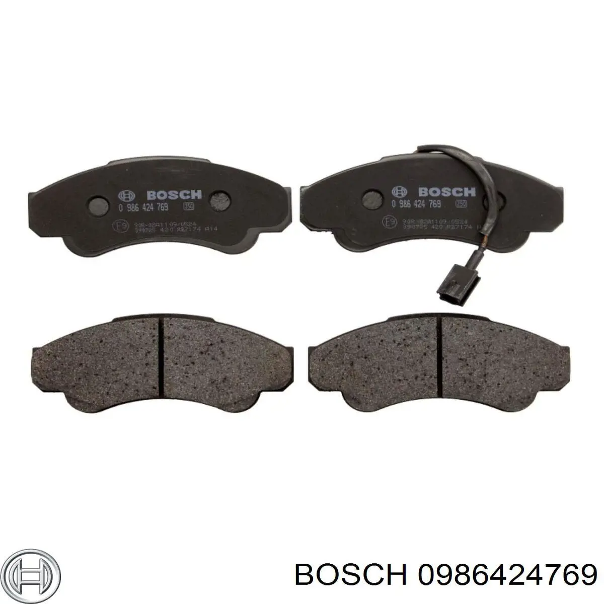 0 986 424 769 Bosch колодки тормозные передние дисковые