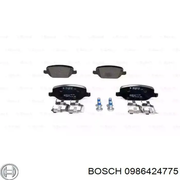 0986424775 Bosch колодки тормозные задние дисковые