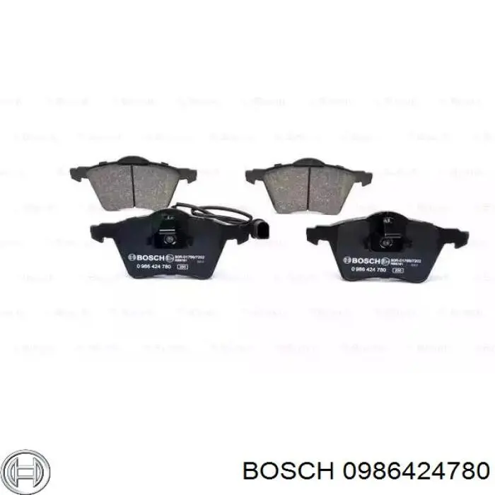 0 986 424 780 Bosch колодки тормозные передние дисковые